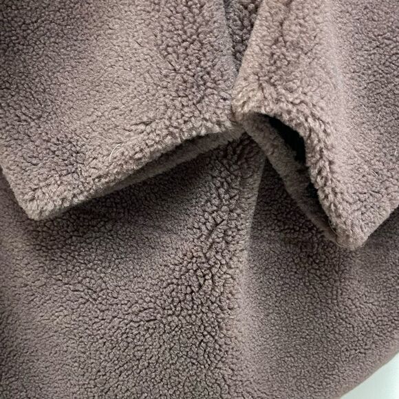 Wool Shearling Hooded Coat (Brown) - fits like a small! - Picture 7 of 14